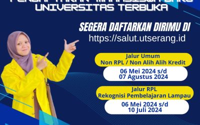 PENDAFTARAN MAHASISWA BARU CENTRA LAYANAN UNIVERSITAS TERBUKA SERANG